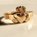 Irish Vintage Claddagh Ring 14K Gold