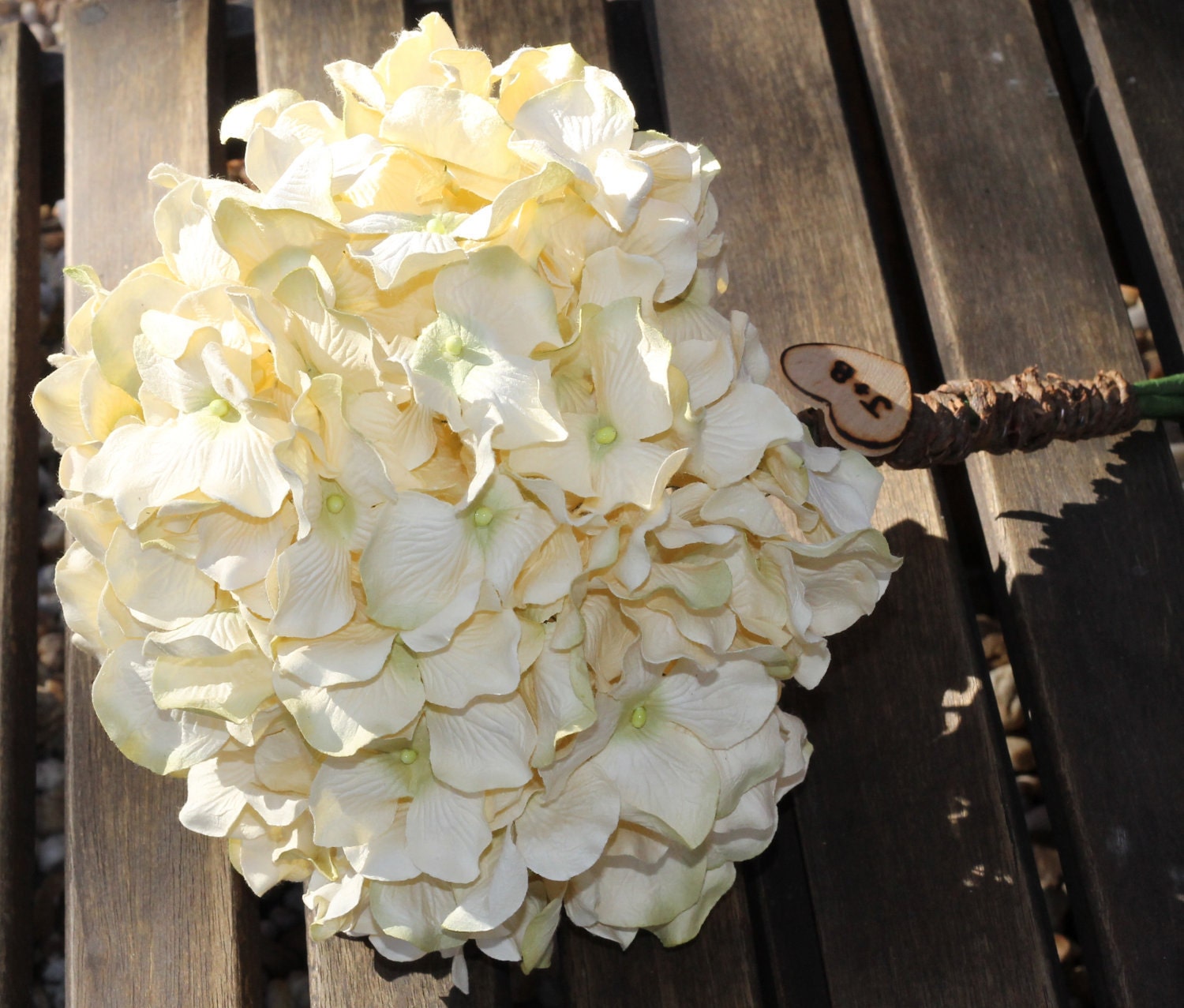 Rustic Bouquet Wedding Hydrangea Color Choice by MichelesCottage
