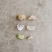 6 pieces mix stones quartz, jasper, fossil, turquoise good for wire wrapping