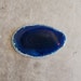 agate slab dyed blue great for wire wrapping 1 pc