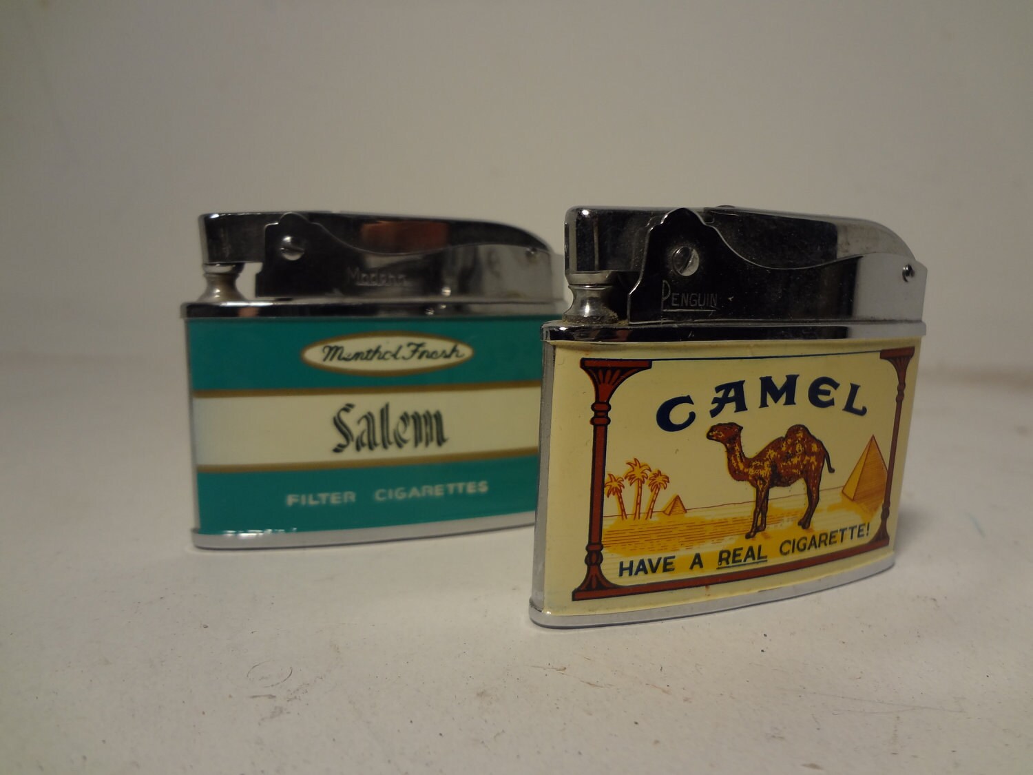 Vintage Salem & Camel Cigarette Lighters In Box FREE