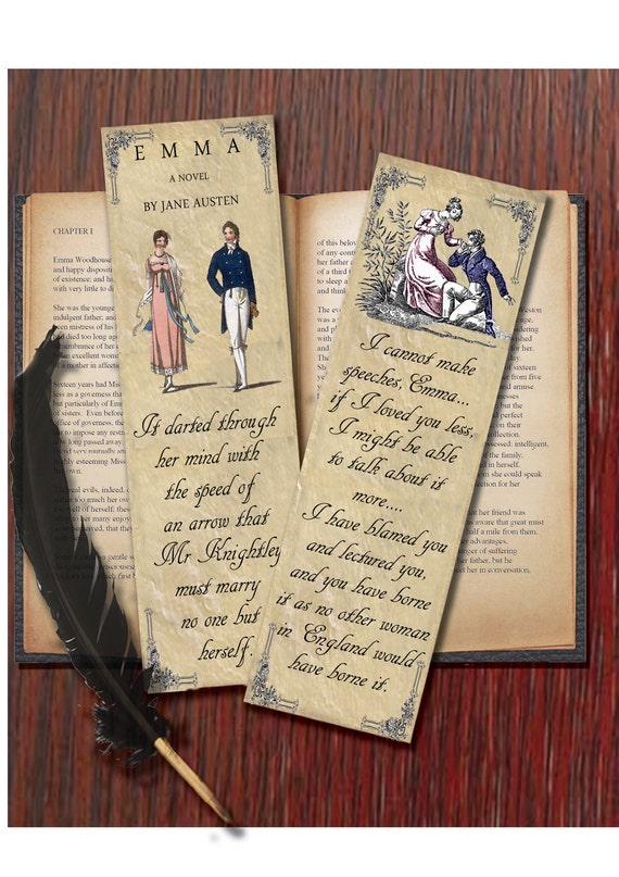 Bookmark Jane Austen's Emma inspired. by AngelicaNight on Etsy