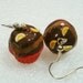 Cupcake Earrings. Double Chocolate Orange. Polymer Clay.