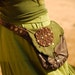PIXIE UTILITY BAG, handmade forest elf hippie festival, green brown textures, 3 in 1 use it as pocket-belt, holster or shoulder bag