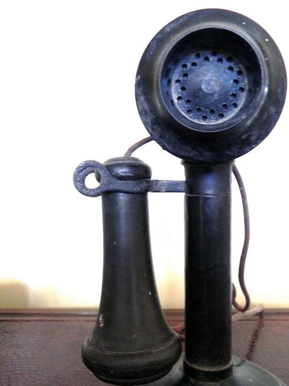 Kellogg Candlestick Phone Antique THE REAL by locustgrovegirl