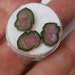 Lot of 3 Pink and Green Watermelon Tourmaline slices. 11 cts total. All cut from the same stone.