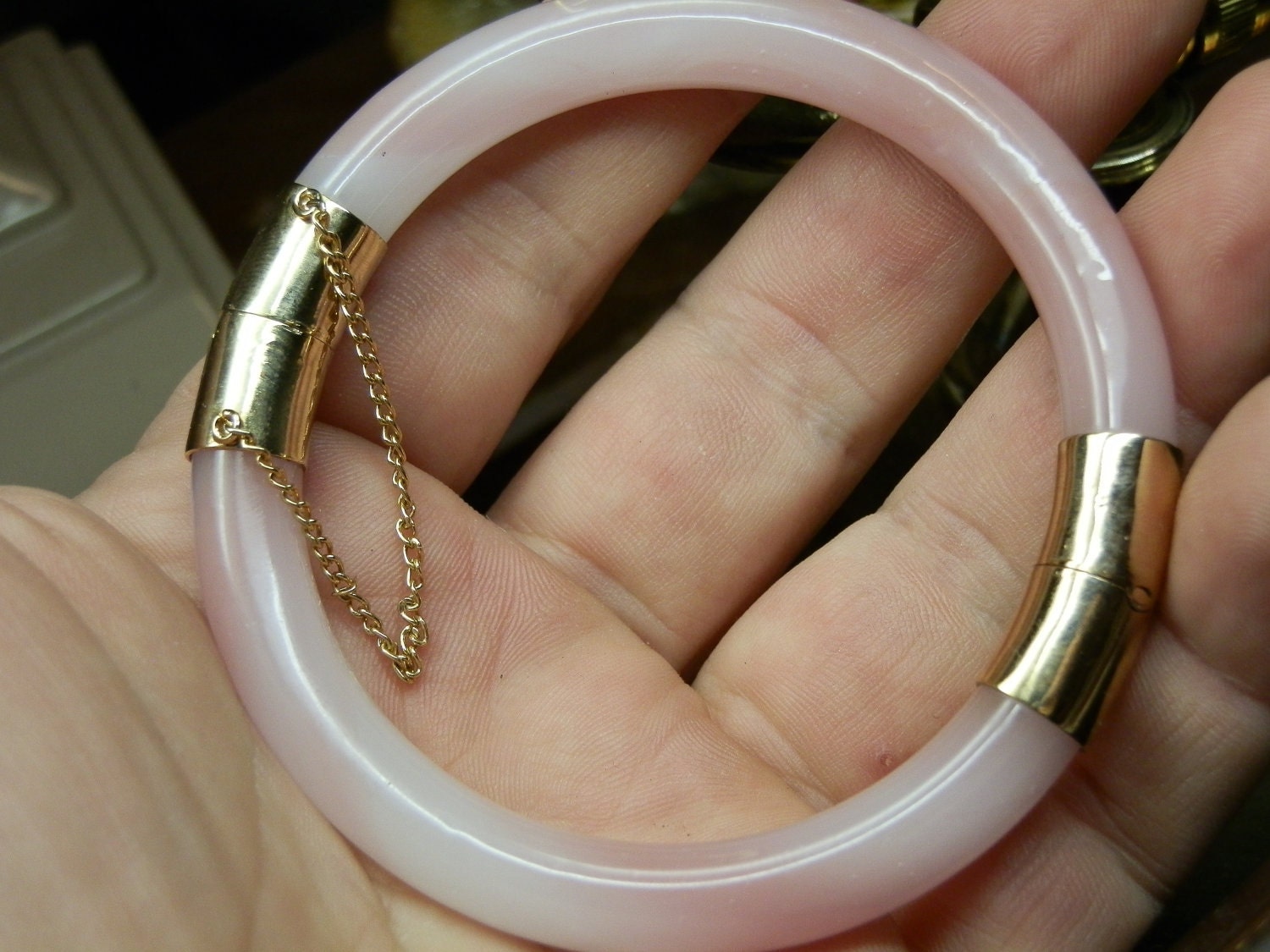 Pink jade bracelet Clearance