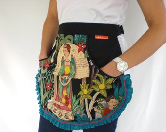 Frida Kahlo Half Apron - Alexander Henry Retro Sexy Pinup Kitchen Apron