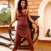 Vinyasa Yoga Onezie With An Open Back In Brown, meditation, chakra, love, sexy, comfortable, hippie onesie, Aladdin pants, afgani