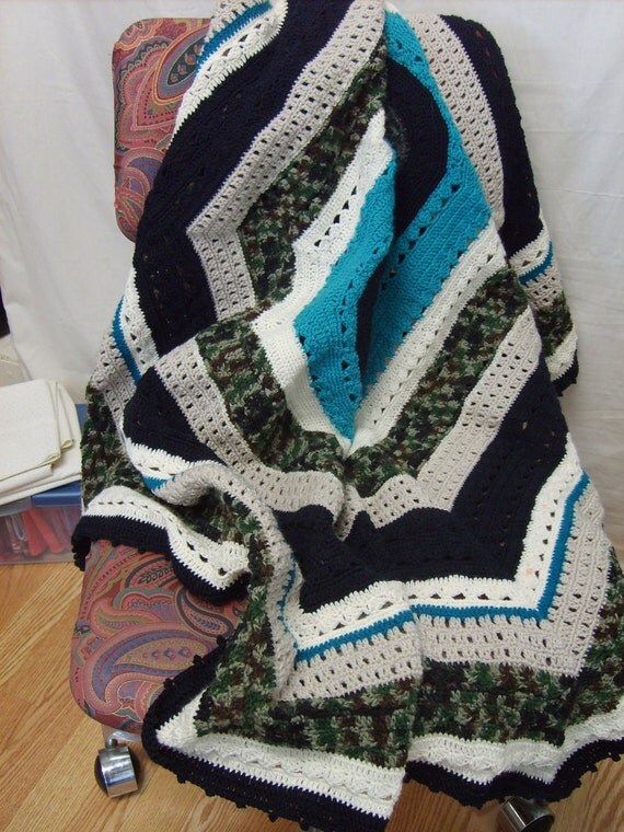 Crochet Octagon Afghan by SueLynnDesigns on Etsy