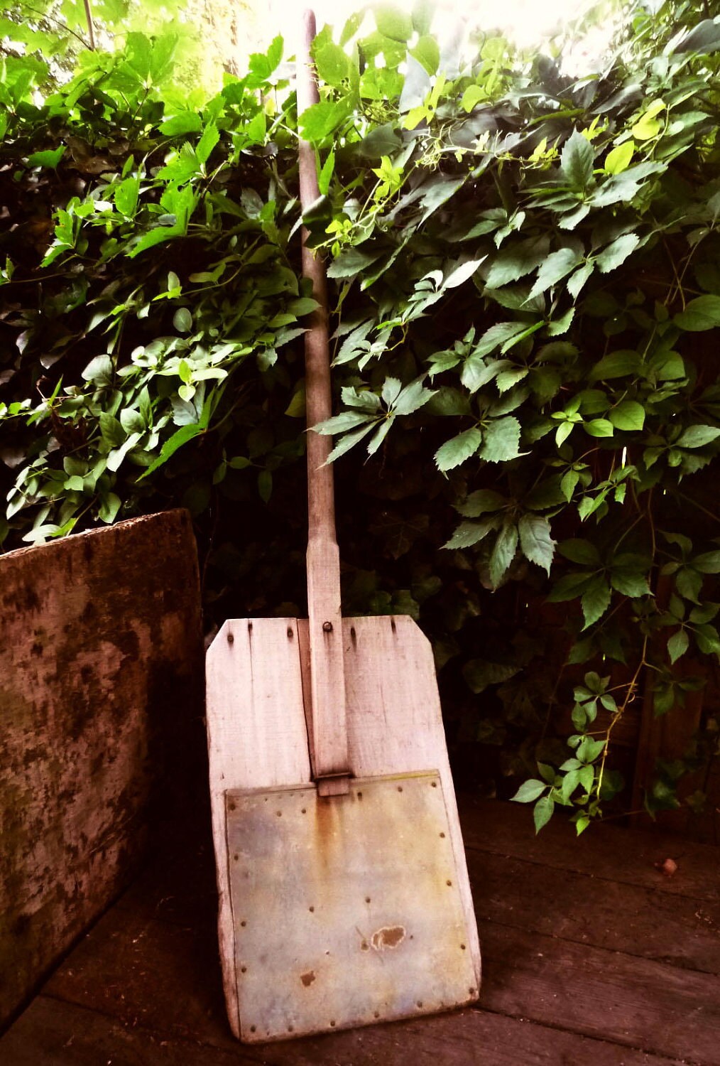 ANTIQUE WOOD SHOVEL Handmade Primitive 19th Century