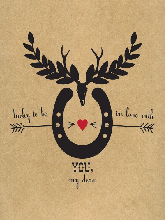Items similar to Lucky in Love 8x10 art print on Etsy