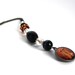 Scissor Fob, Amber and Black, Chinese Sunset Orient, Key Bag