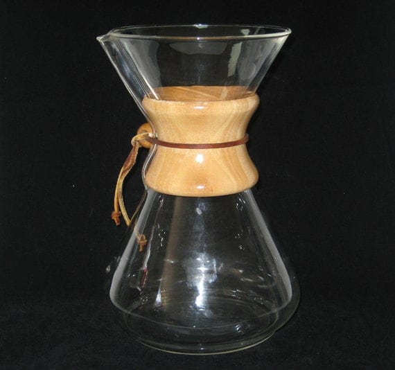 Vintage Chemex Drip Coffee Maker 6-8 Cup Carafe Pot Pyrex