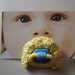 Crocheted mustache pacifier - The Hulk Hogan