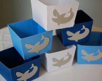 Shark Candy Cups, Nut Cups, Shark Birthday, Shark Party, Shark Favor, Shark Theme, 12 pcs