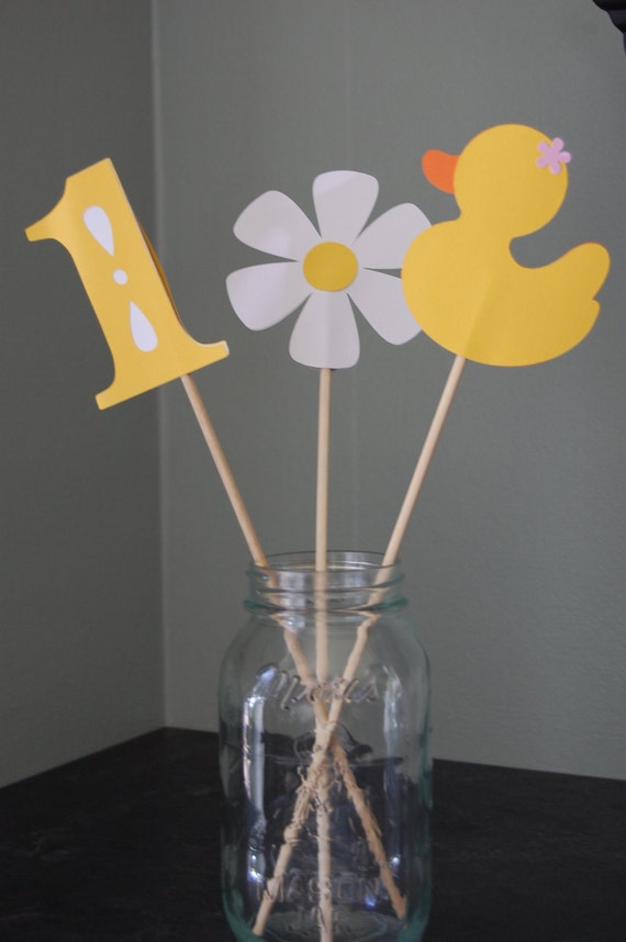 Rubber Duck Centerpieces Rubber Duckie Daisy 9 Pcs
