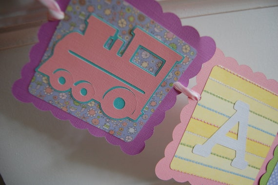 All Aboard Banner, Train Theme, Train Birthday Party, Girl Train Birthday, Train Party Il_570xn