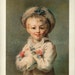 Antique art print, The Fair Haired Child, vintage print, 1700s, vintage, art print Illustration, paper, decor, wall, children art 1915