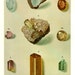 Vintage Print Gemstones, vintage precious gem stones illustrations