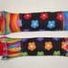 SALE Catnip Cat Toys - Set of 2 Kicksticks - Colorful Wavy Stripe with Daisy Fabric