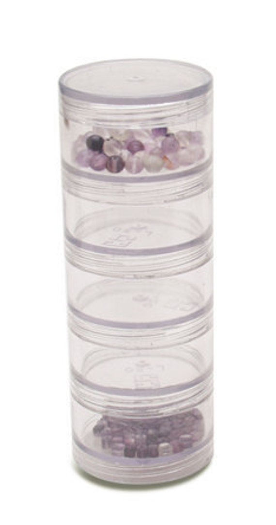 Storage Containers Large Round Set of 5 Stackable 2X1 inch
