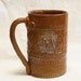 heart and star ceramic coffee mug 16oz stoneware 16D023