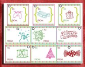 9 Printable Bright Holiday Gift Tags, print as many as you'd like-Print at home Il_170x135