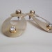Doorknocker Earrings / 80s Earring / Big Earring / Pierced Earring / Gold Earrings / Gold Rhinestone / Glam / Oval Earring / Rocker Jewelry