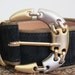 Steampunk Belt 1980s / Womens / Streets Ahead / Black / Suede / Rocker / Metallic / Gold / Silver