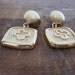 RESERVED FOR TANYA Vintage 1980s Givenchy Earrings/Four Leaf Clover/ Gold/ Pierced Earrings/ French Couture/ Gift/ Dangle Earrings