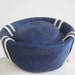 Vintage 1940s Navy & White Nautical Straw Hat Designed by Sylvia New York St. Louis On Trend Spring 2012