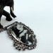 Silver Chinese Writing Stone Pendant