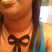 Extra Large Black Bow Necklace