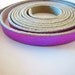 1 Yard of 5mm Colourful Pink Metallic Lace Strap Genuine Flat Leather Like Cord