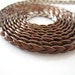 1 Yard of 4mm Metallic Brown Braided Genuine Flat Leather Like Cord