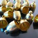 Finding - 6 pcs Gold Dome Shape Leather Cord Ends Cap with Loop For Round Leathers 14mm x 10mm ( inside 8.5mm - 9mm Diameter )