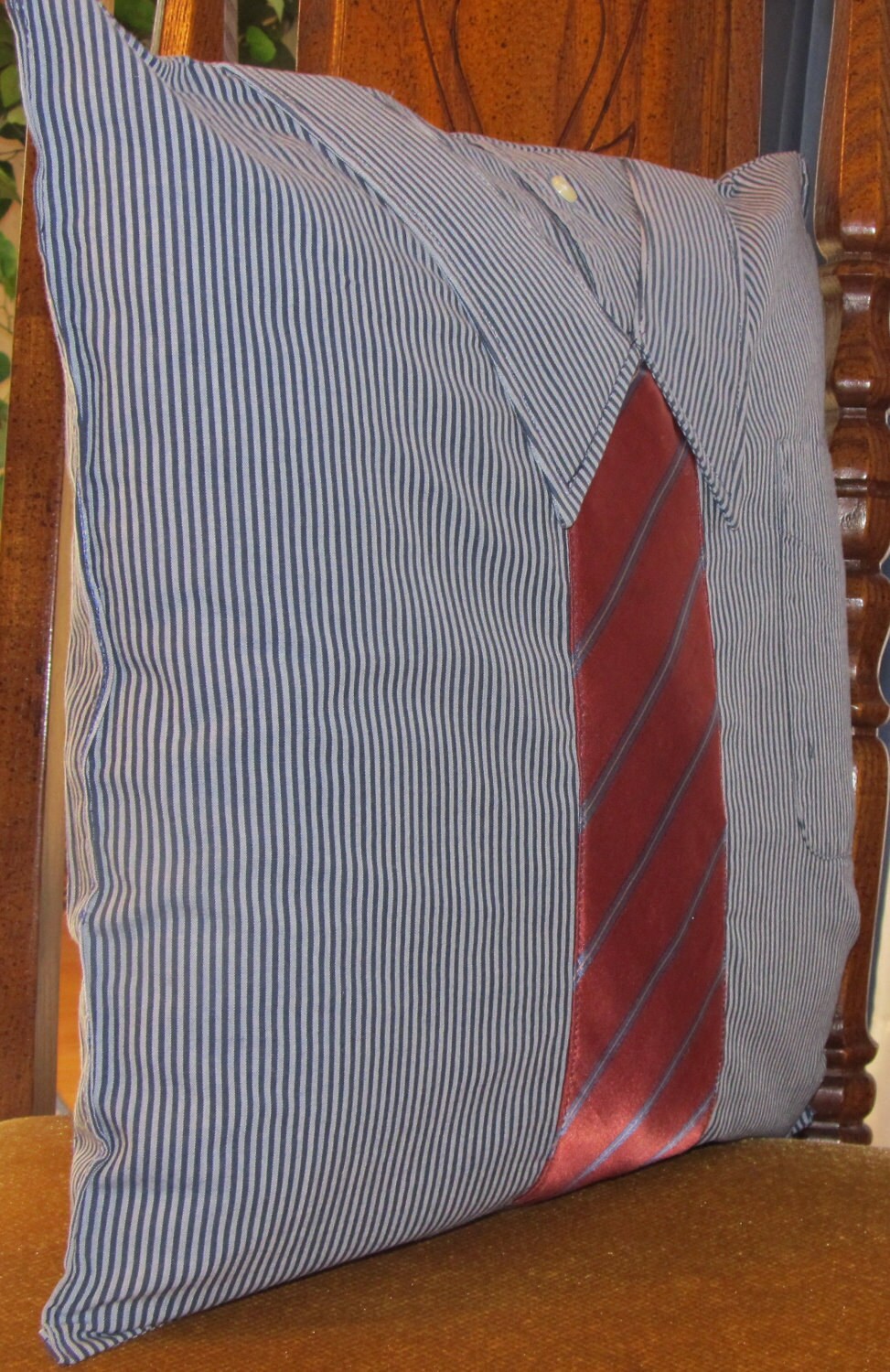 Men's Shirt & Tie Pillow by annespillowdesigns on Etsy