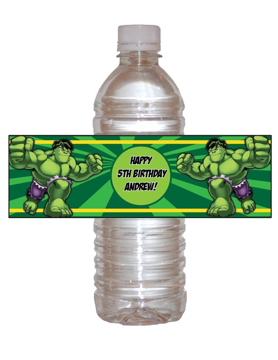 Printablemarvel Superhero Squad Bottle Water Wrappers Diy