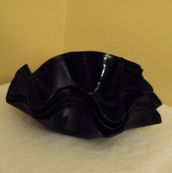 Upcycled Vinyl Record Bowls Stackable set of 3 Eco Friendly Recycle Il_570xn