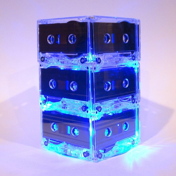 Something Blue MixTape Lighted Wedding Table Centerpiece Il_570xn