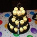 Music Lover Vinyl Record 3 tier dessert serving stand centerpiece 70s 80s party