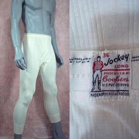 Items similar to Vintage 30s Mens Long Johns Coopers Jockey Long ...