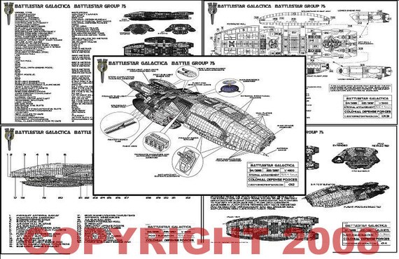 20pg New BATTLESTAR GALACTICA BLUEPRINTS. by NewParadigmStudios