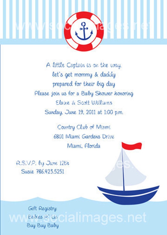 Nautical Baby Shower Invitation Wording 4