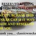 reserved for Michael gillard