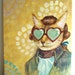 Milo,A gentleman Cat-- Original Acrylic painting on Canvas 11"x14" (NO.8/1)