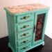 Sky Blue Wooden Jewelry Box (Music Box)