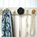 Jewelry Organizer / Necklace Holder with a Navy Flower Knob / Wall Hooks / Storage and Organization / Back to School