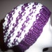 Purple and White winter hat